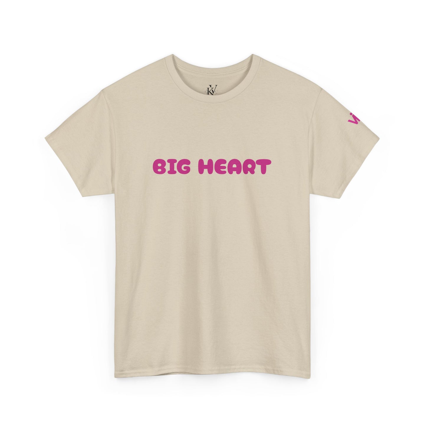 Girls T-Shirt Big Heart Cotton Tee