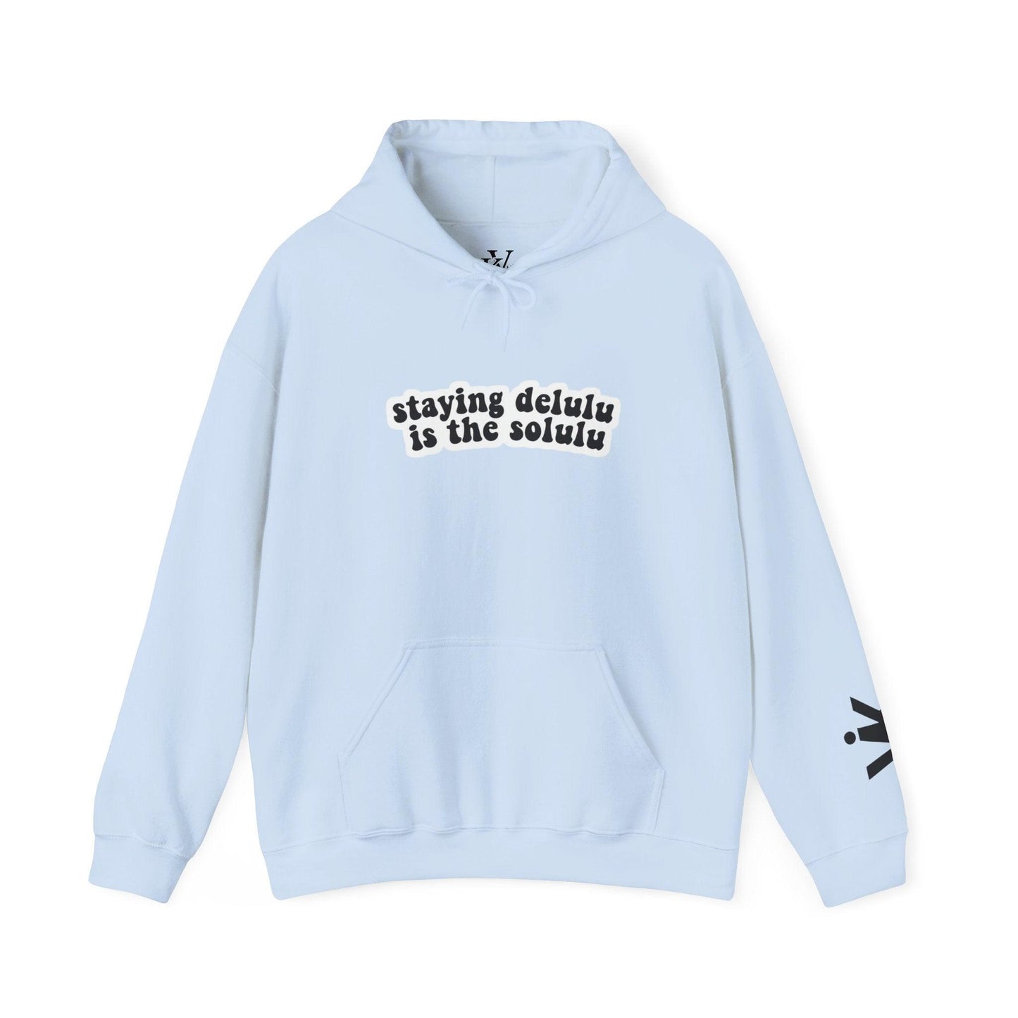 Hooded Sweatshirt - 'Delulu  Solulu' Quote-VKFashion