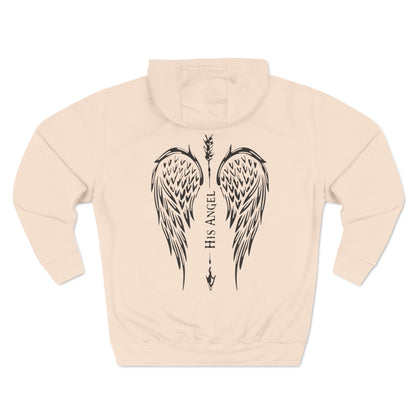 Fleece Hoodie - His Angel Couple Design