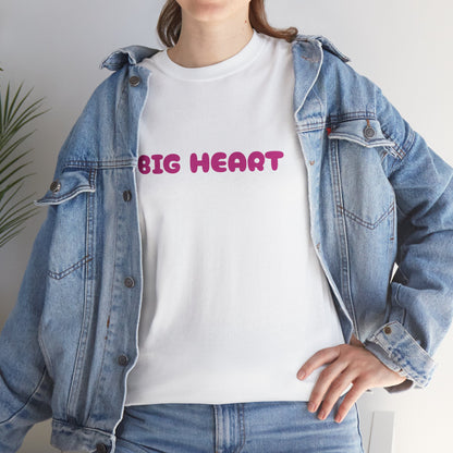 Girls T-Shirt Big Heart Cotton Tee