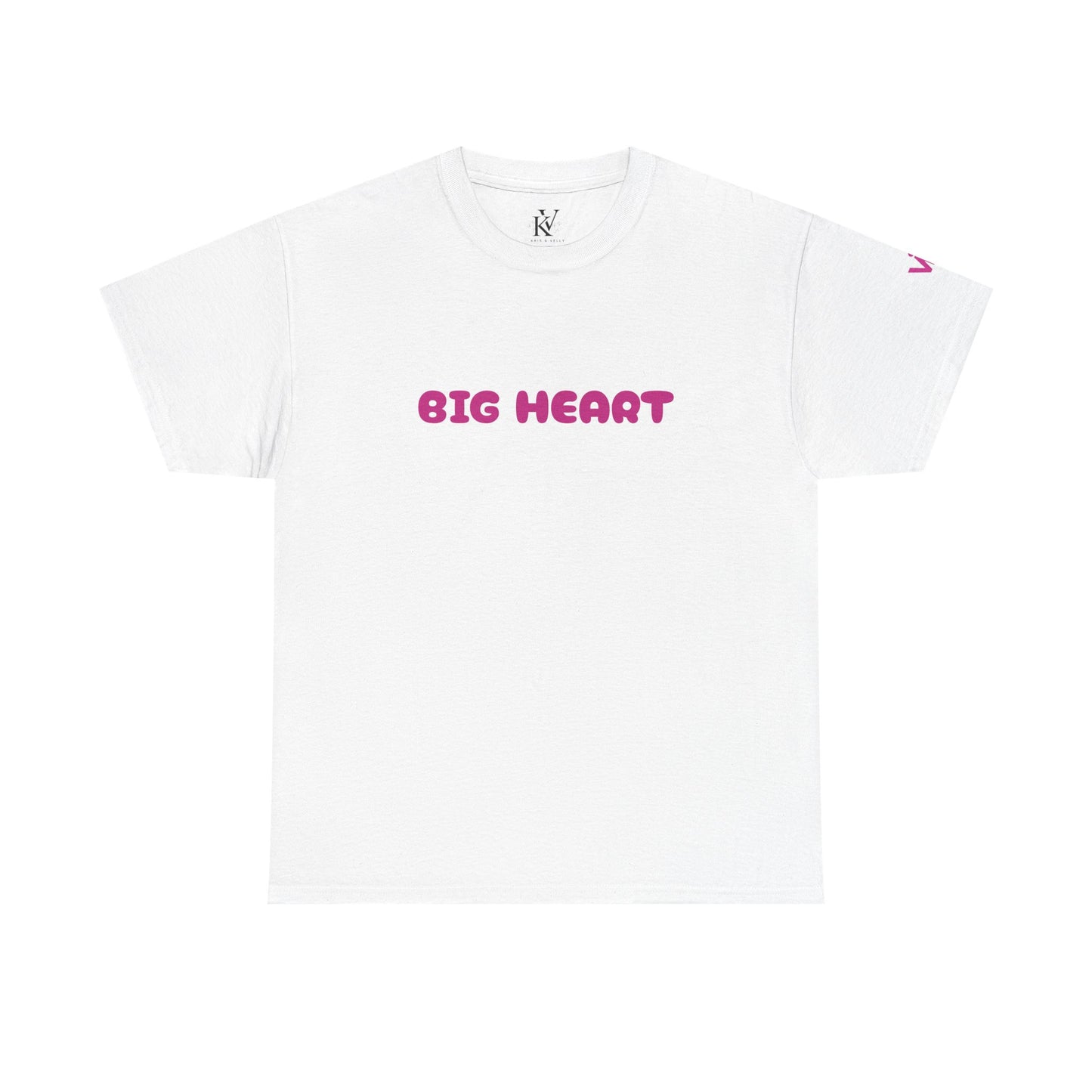 Girls T-Shirt Big Heart Cotton Tee