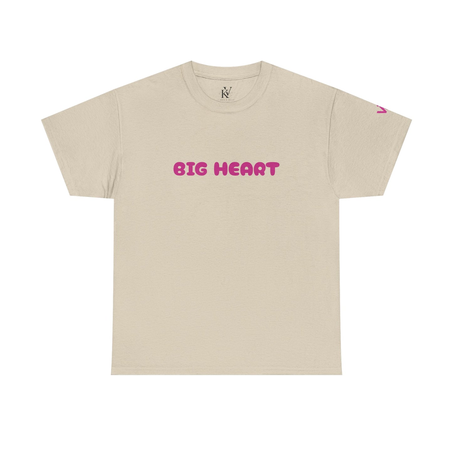 Girls T-Shirt Big Heart Cotton Tee