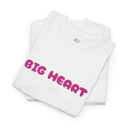 Girls T-Shirt Big Heart Cotton Tee