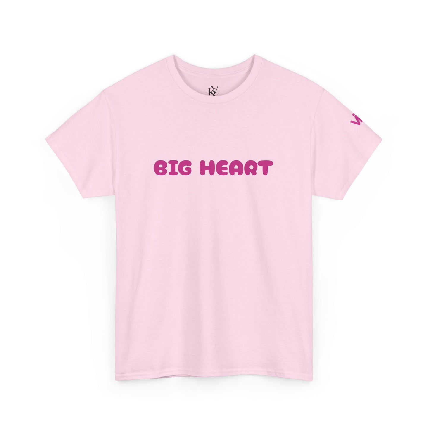 Girls T-Shirt Big Heart Cotton Tee