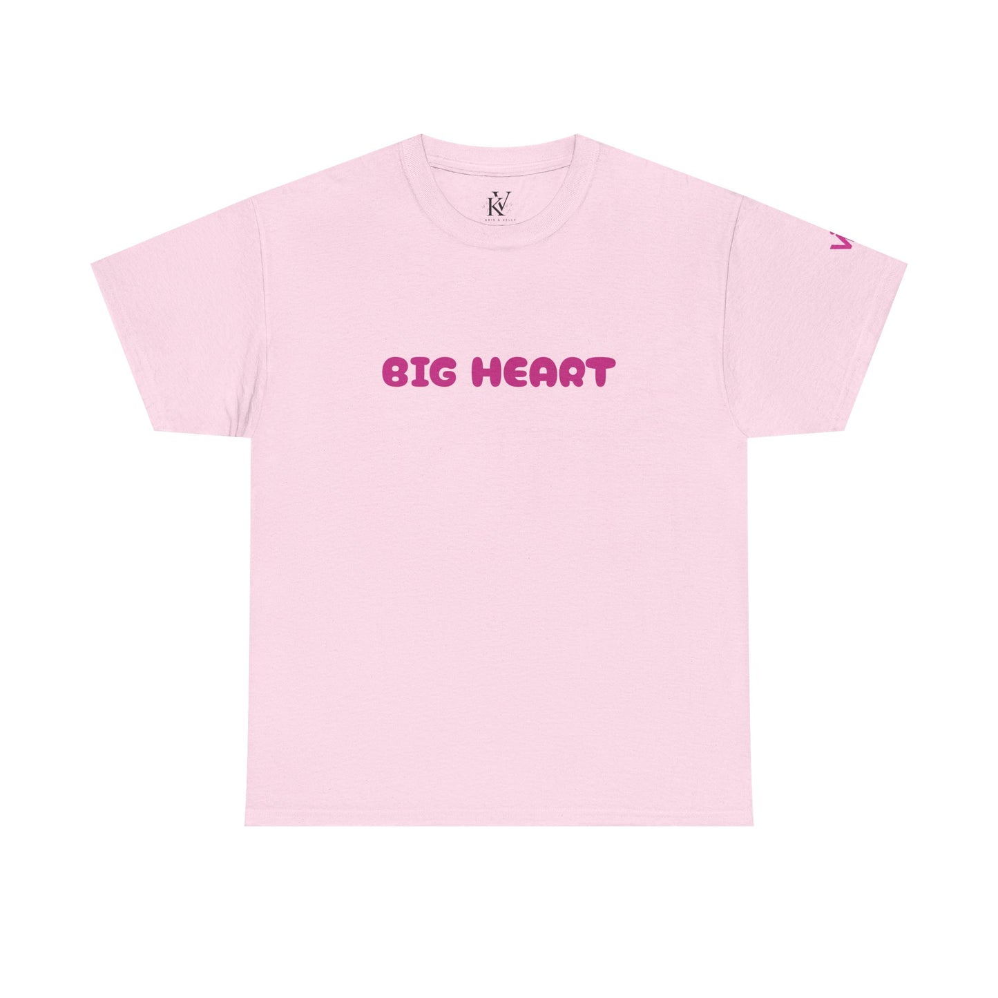 Girls T-Shirt Big Heart Cotton Tee