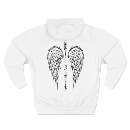 Fleece Hoodie - His Angel Couple Design