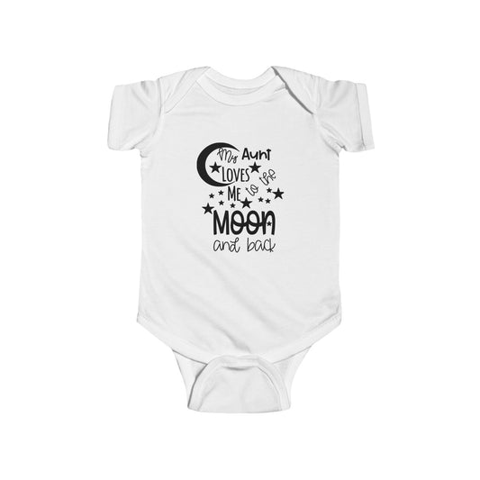 Infant Bodysuit - My Aunt Loves Me To The Moon and Back