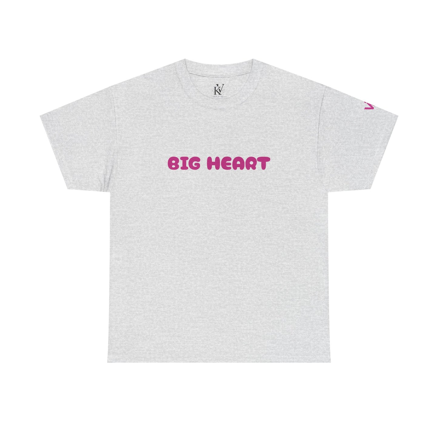 Girls T-Shirt Big Heart Cotton Tee