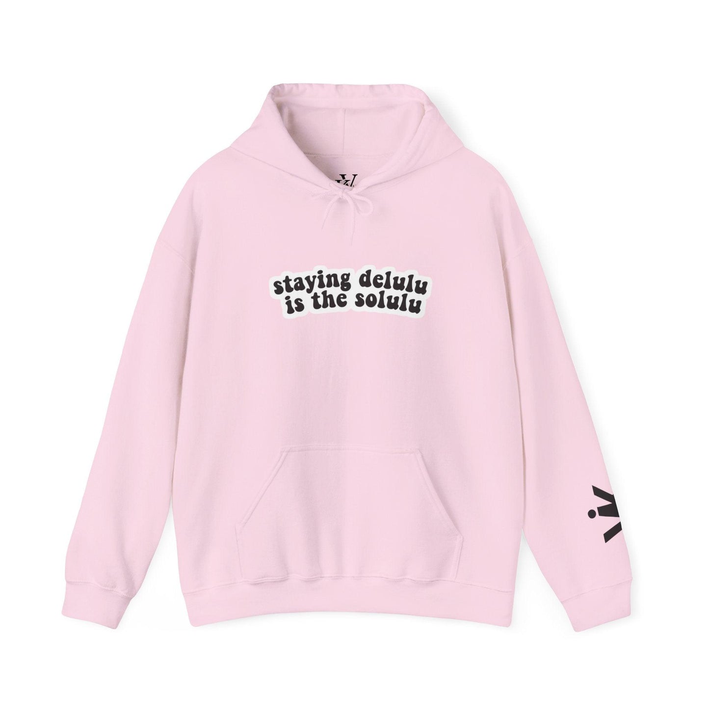 Hooded Sweatshirt - 'Delulu  Solulu' Quote-VKFashion