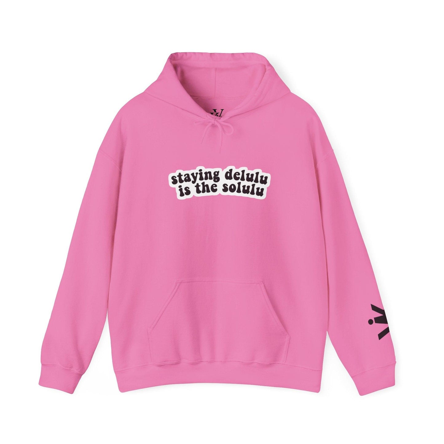 Hooded Sweatshirt - 'Delulu  Solulu' Quote-VKFashion