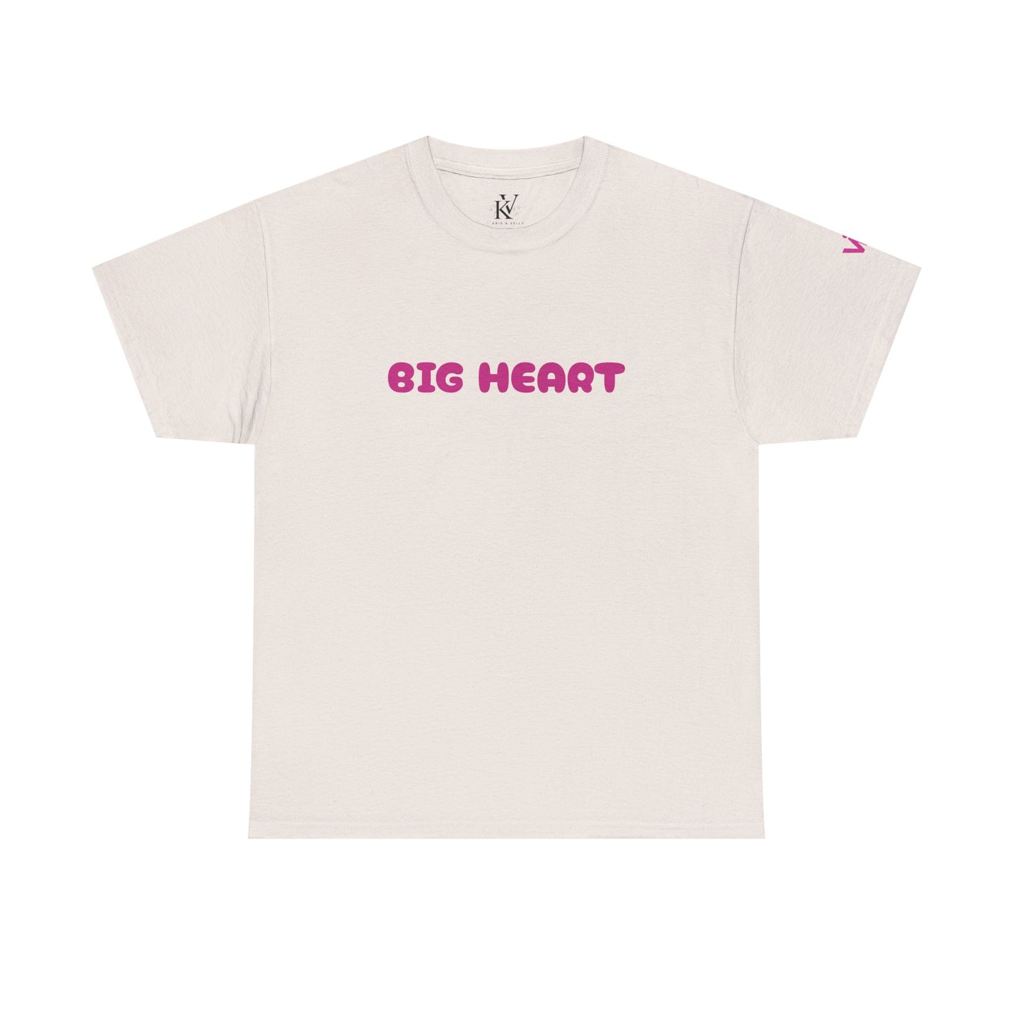 Girls T-Shirt Big Heart Cotton Tee